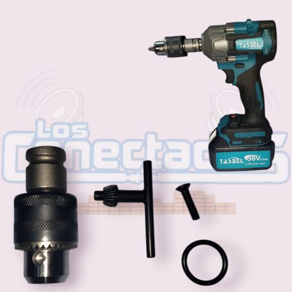 Llave de Impacto Inalámbrica Tasbel 2 en 1 – 330 Nm, Cuadrante 1/2", con Accesorios - Imagen 2