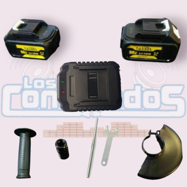 Set de 3 Herramientas Inalámbricas Tasbel con Maleta | Taladro, Esmeril y Pistola de Impacto - Imagen 2