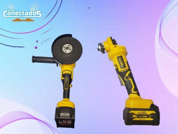 Esmeril Angular Inalámbrico Tasbel 4,5" con 2 Baterías – Herramienta Portátil