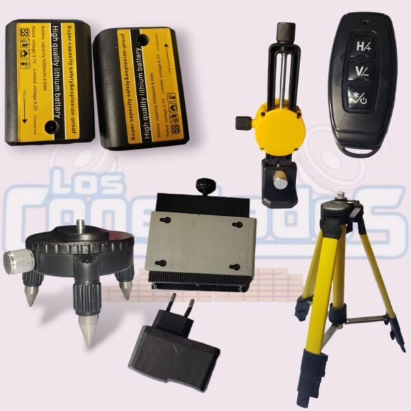 Nivel Láser 16 Líneas con Trípode – Luz Verde, Auto Nivelador y Pantalla Digital - Imagen 4