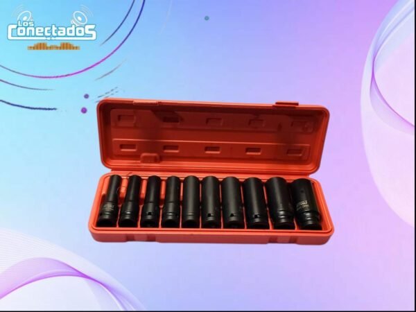 Caja de Dados Largos de Impacto – Juego de 10 Piezas de 10 a 24 mm - Imagen 3