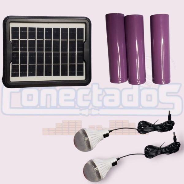 Kit de Linterna de Emergencia con Panel Solar y Ampolletas LED - Imagen 3