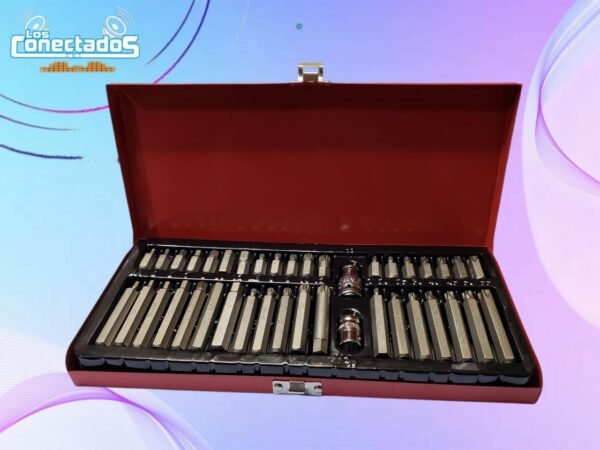 Caja de Puntas Phillips y Torx – 40 Piezas con Adaptadores 3/8 y 1/2