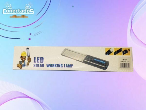 Lámpara LED de Emergencia Recargable con Carga Solar, Luz Estroboscópica