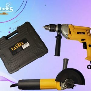 Pack Taladro Eléctrico + Esmeril Angular 4.5” con Caja de Accesorios – TASBEL
