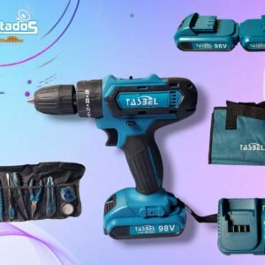 Taladro Inalámbrico Tasbel + Kit de Accesorios – 2 Baterías, Cargador