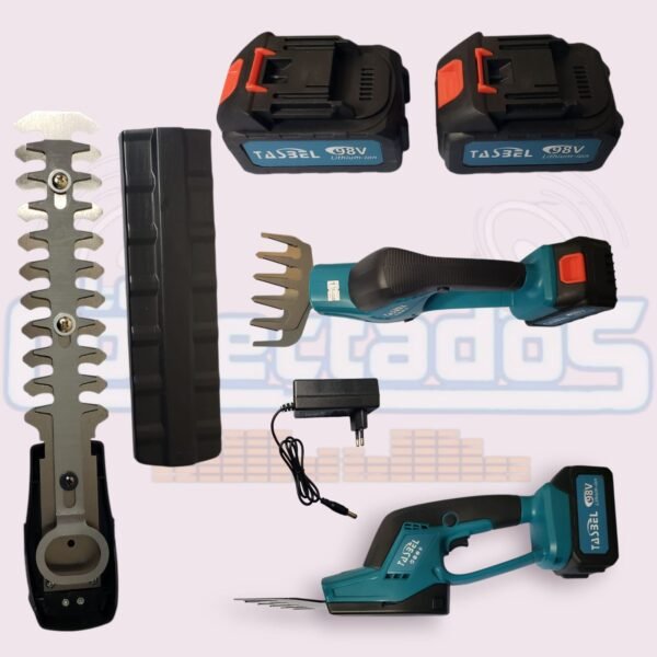 Corta Setos Inalámbrico 2 en 1 TASBEL con 2 Baterías + Cargador - Imagen 3