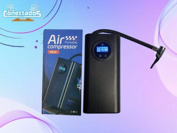 Compresor de Aire Digital Portátil Recargable con Pantalla LCD – USB, Multifunción