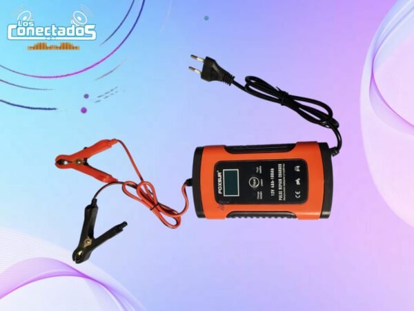 Cargador Automático de Baterías 12 V con Protección Inteligente y Pantalla