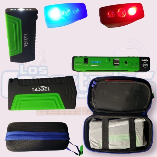 Partidor de Auto Multifunción con Linterna LED y Cargador USB – Herramienta de Emergencia Vehicular - Imagen 2