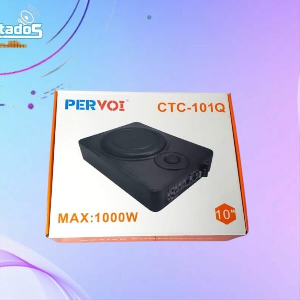 Woofer Amplificado Plano Pervoi 1000W con Tweeter | Subwoofer para Auto