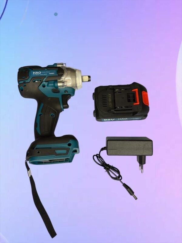 Llave de Impacto Inalámbrica 1/2” con 1 Batería y Cargador | Herramienta Eléctrica Portátil - Imagen 2