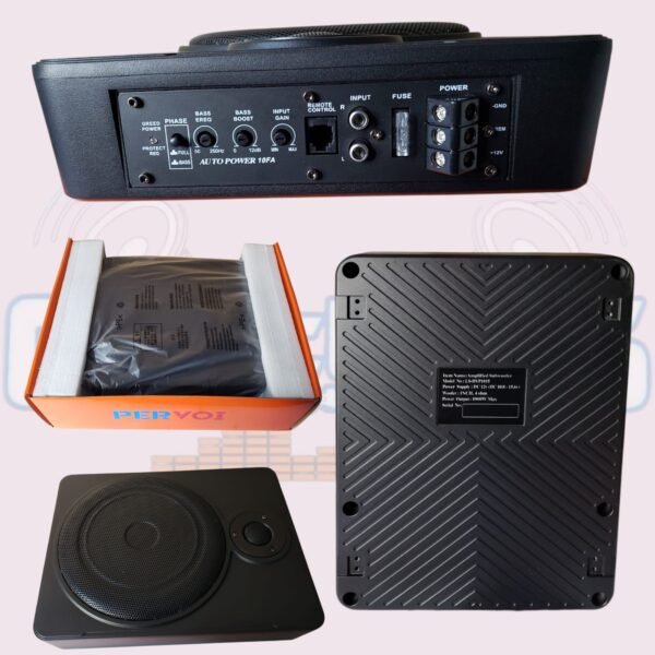 Woofer Amplificado Plano Pervoi 1000W con Tweeter | Subwoofer para Auto - Imagen 3