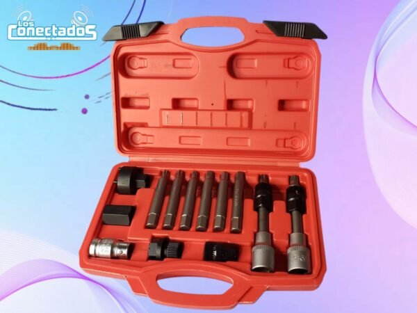 Juego de Dados Extractor de Polea y Alternador 13 Piezas | Kit Mecánico