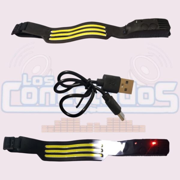 Linterna Cintillo Triple Recargable con Sensor de Encendido y Apagado - Imagen 2