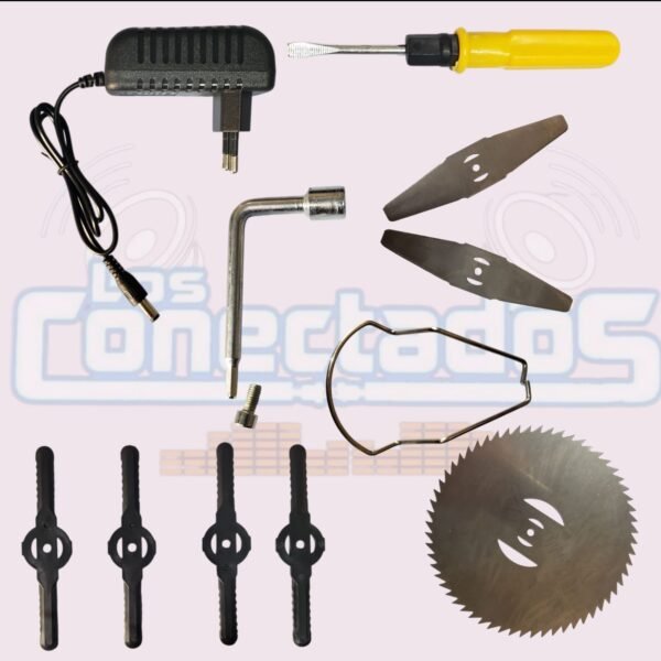 Pack de Jardinería Tasbel: Orilladora + Mini Sierra 6" con Baterías y Accesorios - Imagen 2