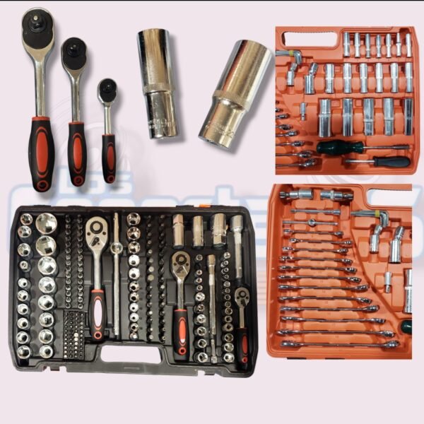 Caja de Dados 216 Piezas con Chicharras 1/2, 1/4 y 3/8 – Set de Herramientas Completo - Imagen 2