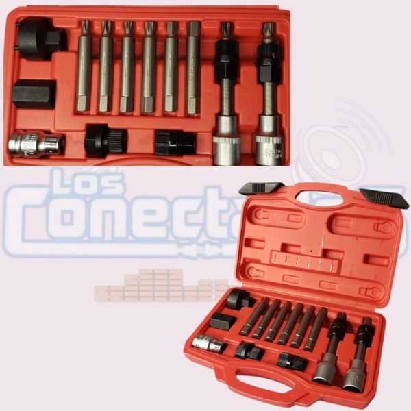 Juego de Dados Extractor de Polea y Alternador 13 Piezas | Kit Mecánico - Imagen 2
