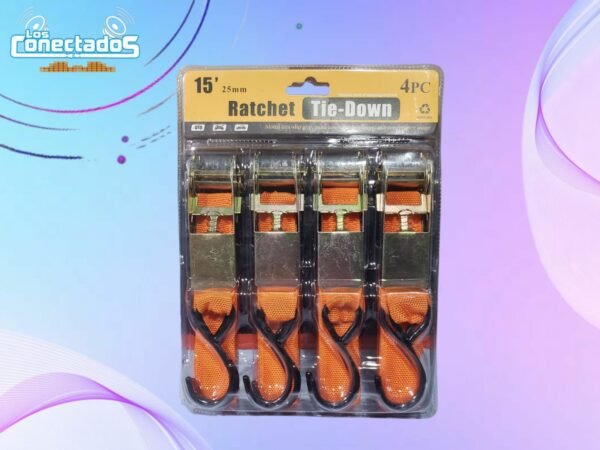 Mini Eslingas para Carga Pack 4 Unidades | 4m x 2.5cm Resistentes