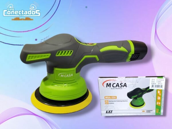 Pulidora/Lijadora Orbital Inalámbrica Brushless | Control de Velocidad + 2 Baterías, Cargador y Accesorios