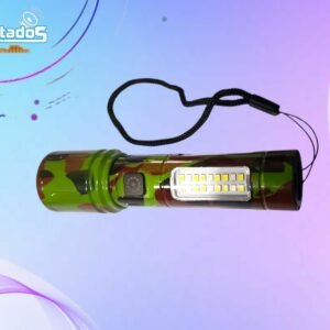 Linterna Metálica con Zoom y Luz Lateral – Recargable y Potente