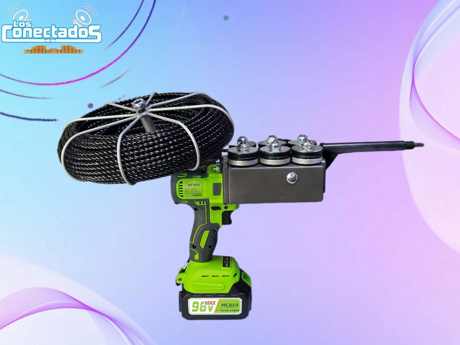 Máquina Pasa Cables Inalámbrica M-CASA Brushless – Incluye 2 Baterías y Cargador