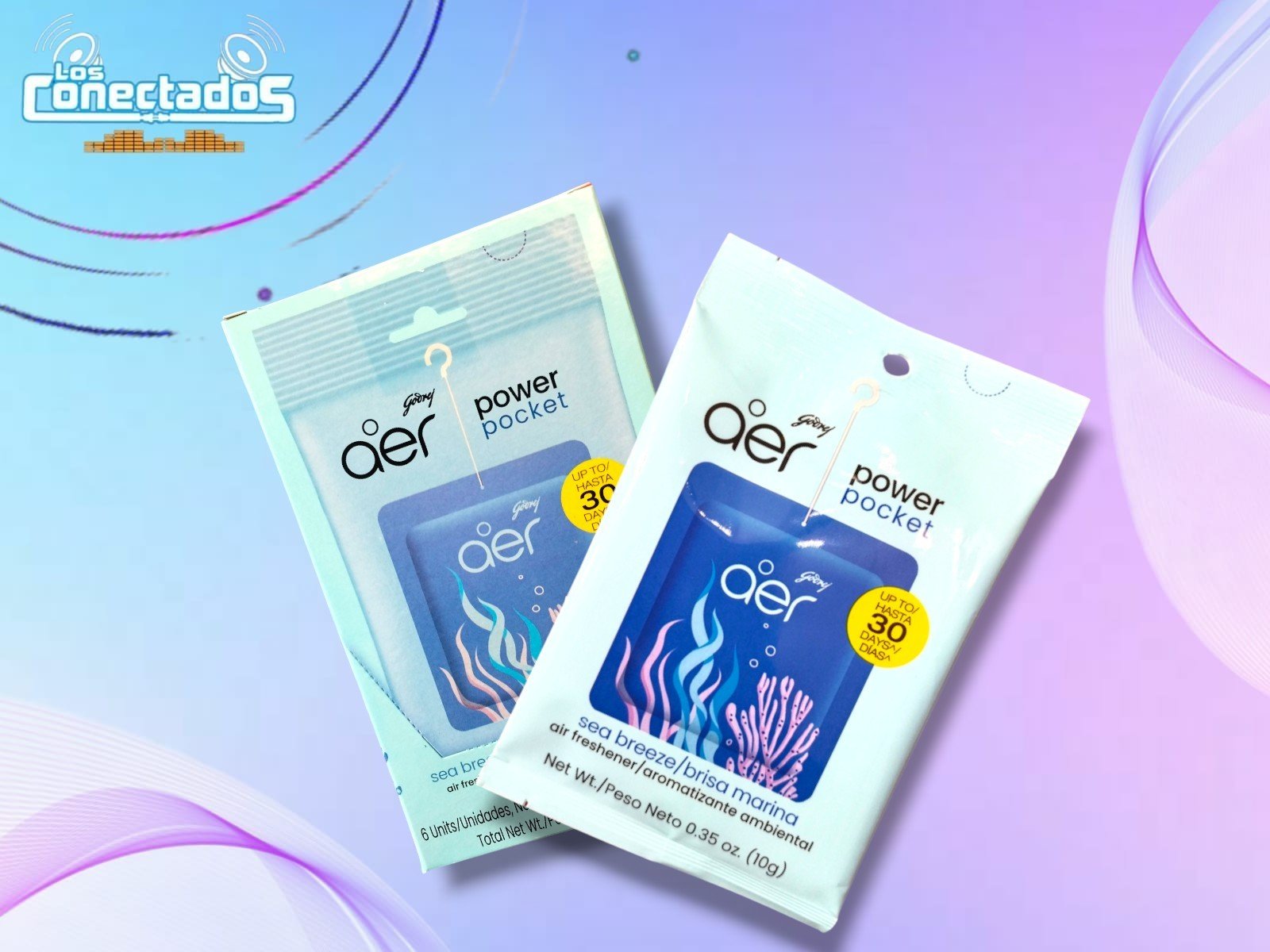 Aromatizante Ambiental Aer Power Pocket Brisa Marina – 30 Días Garantizados