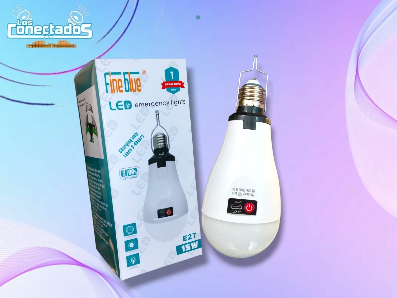 Luz de Emergencia LED con Encendido Automático para Cortes de Luz