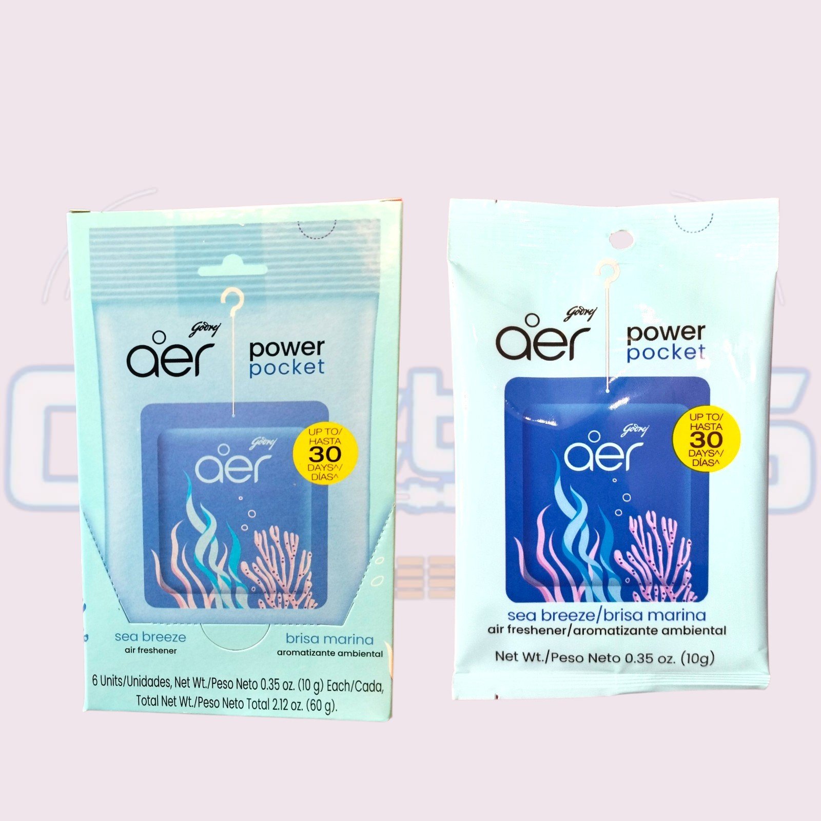 Aromatizante Ambiental Aer Power Pocket Brisa Marina – 30 Días Garantizados - Imagen 2