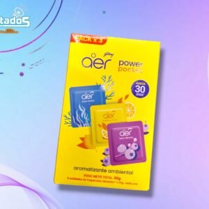 Aromatizante Ambiental Aer Power Pocket Pack x3 – Brisa Marina, Cítrico y Berry Vibrante