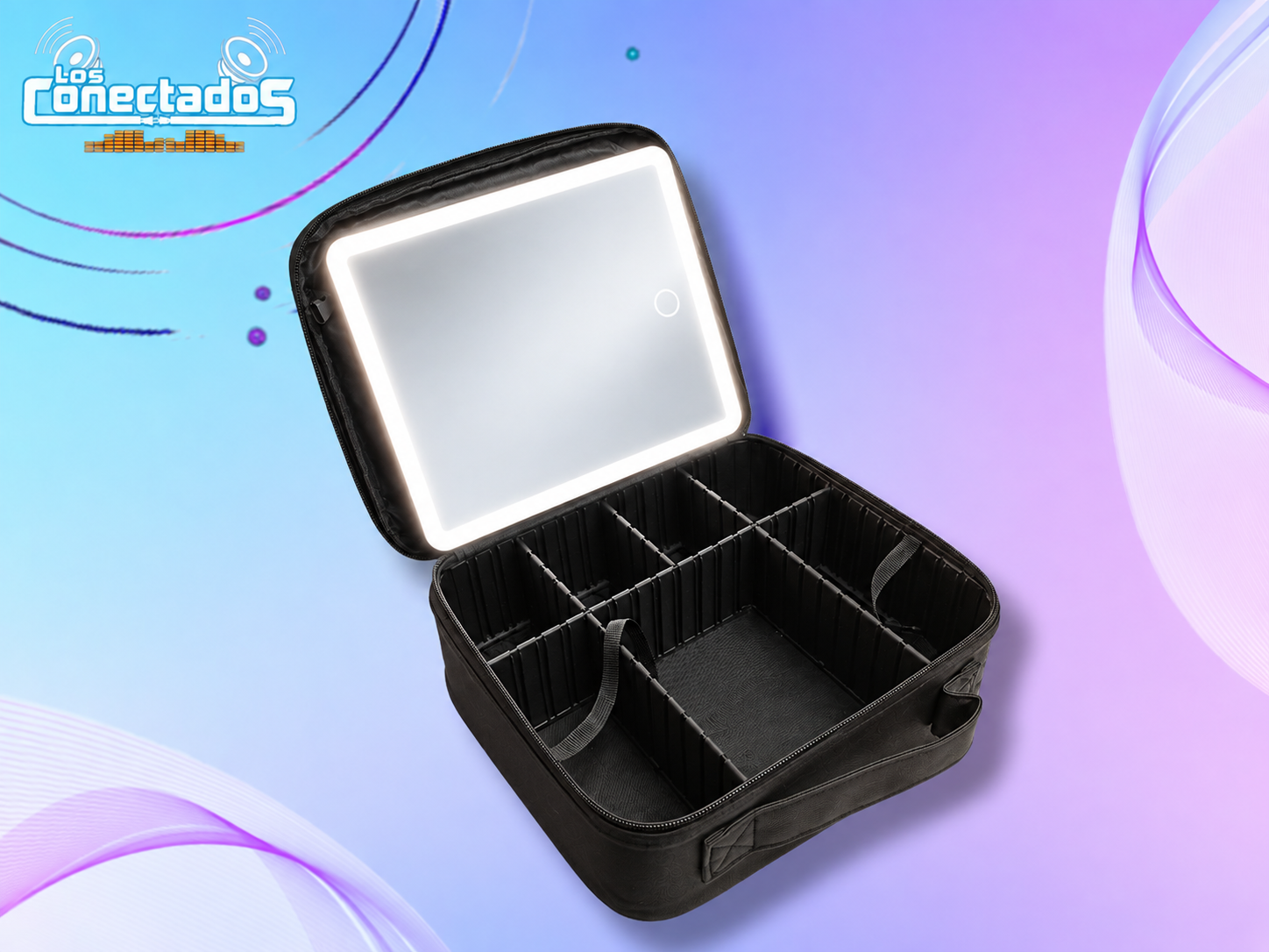 Cosmetiquero con Espejo y Luz LED Táctil – Organizador de Maquillaj